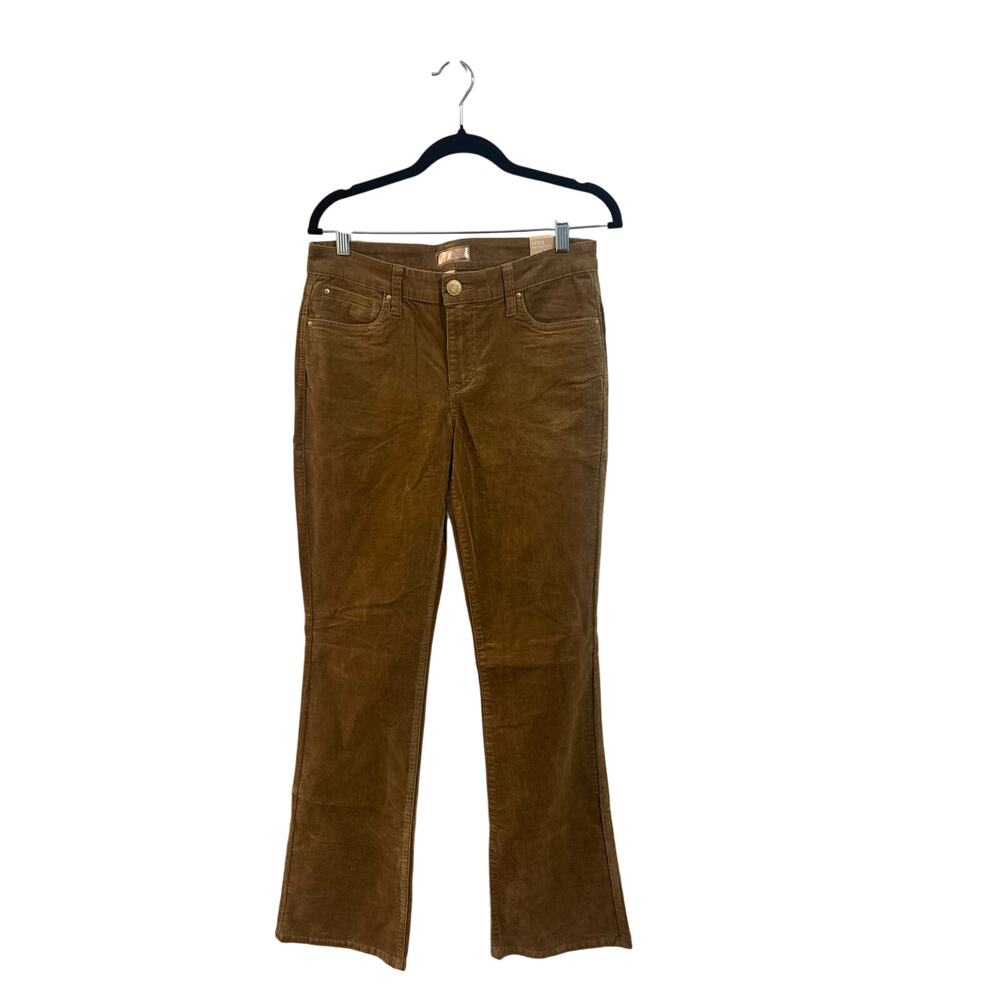 Kut From The Kloth NWT Karen Baby Bootcut Corduroy Jeans Sz 6 Tobacco Tan Brown
